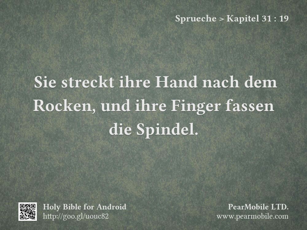 Sprueche, Kapitel 31:19